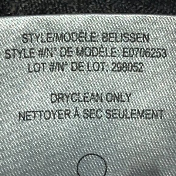 THEORY Black & Gray Space Dye Straight Leg Slit Hem Slacks Trouser Pants -EUC -8 - Picture 12 of 13